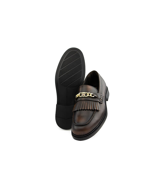 Tommy Hilfiger Chain Fringe Loafer B.Brown