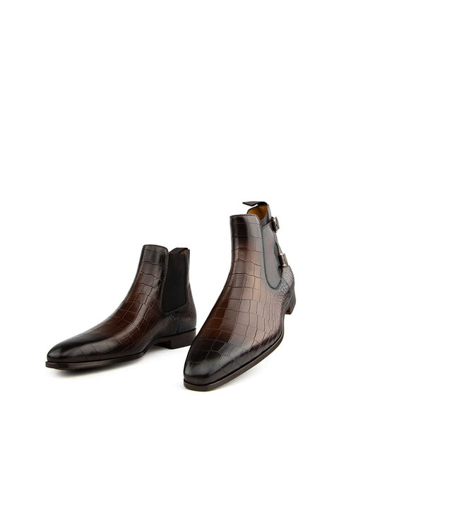Magnanni Chelsea Cacao Mid Brown Grab.Alligator