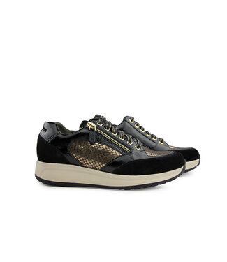 Durea Durea Sneaker Zwart Donkerbruin H