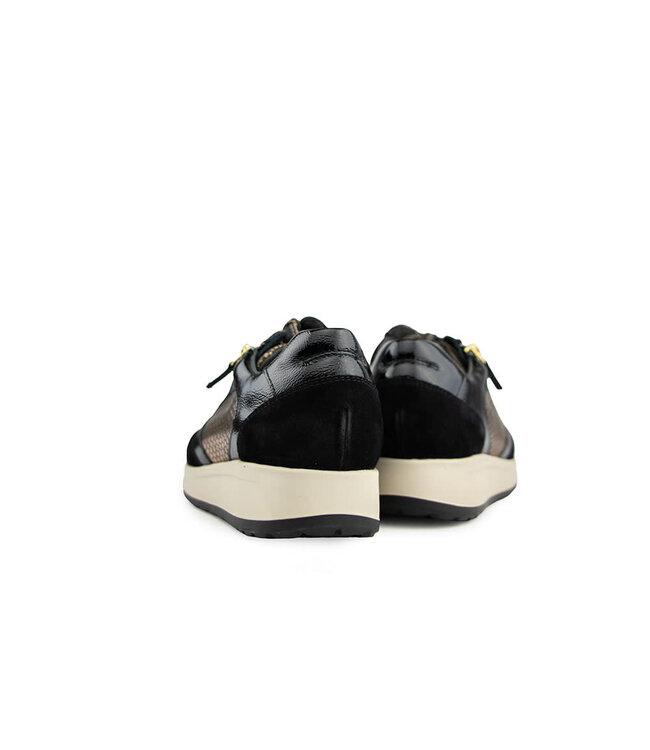 Durea Sneaker Zwart Donkerbruin