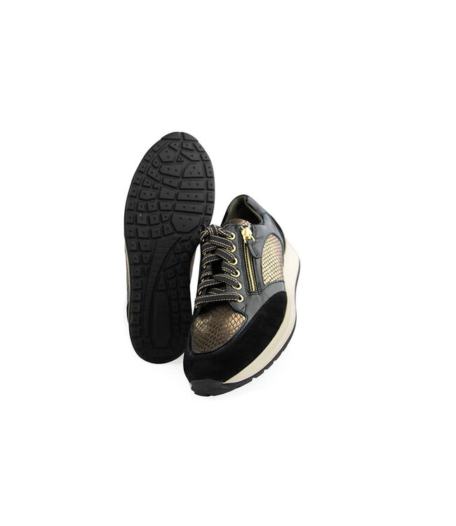 Durea Sneaker Zwart Donkerbruin