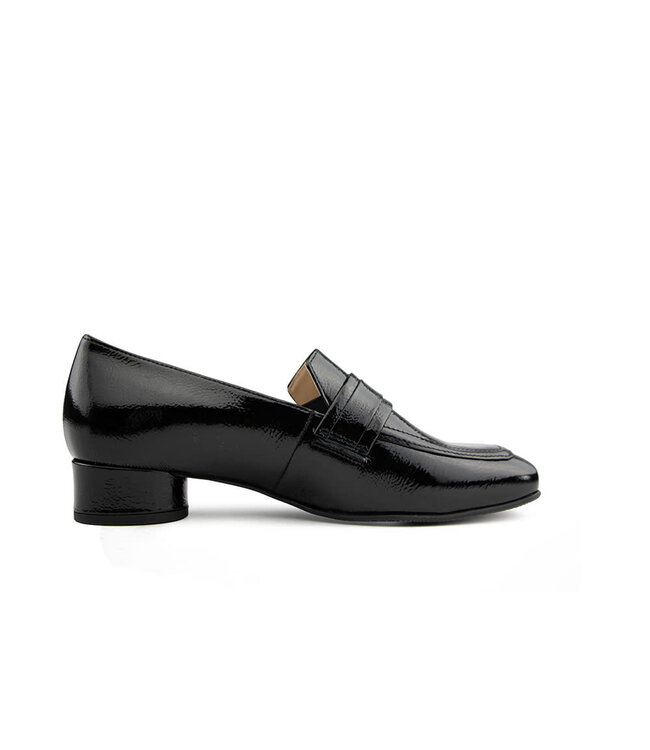Hassia Roma Pump Schwarz Wetlack