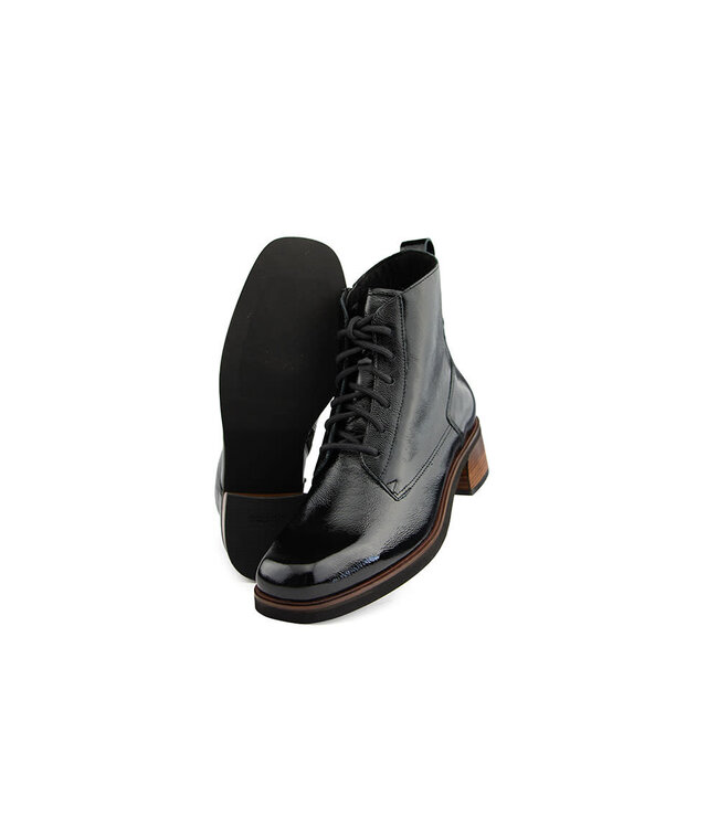 Durea Veterboot Zwart Lak