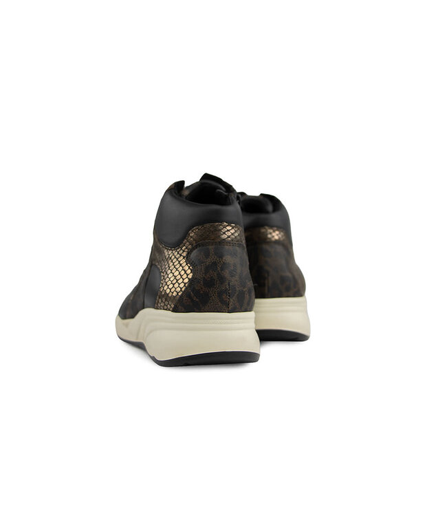 Durea Hoge Sneaker Caffe Zwart Taupe