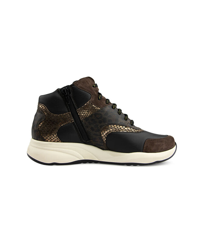 Durea Hoge Sneaker Caffe Zwart Taupe