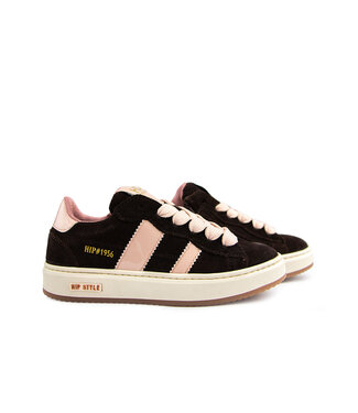 HIP Hip Sneaker Dark Brown Pink Combi