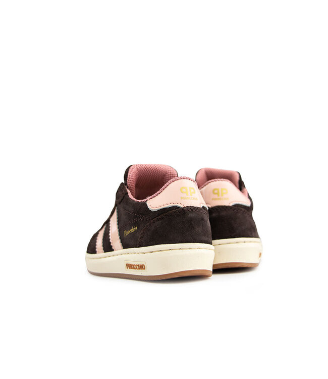 Pinocchio Sneaker Dark Brown Pink Combi