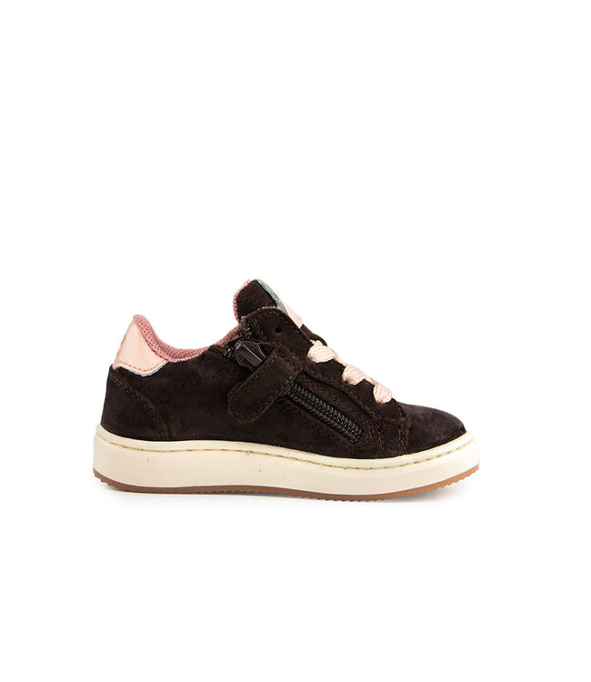Pinocchio Sneaker Dark Brown Pink Combi