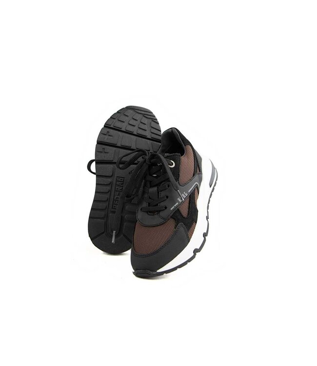Red Rag Sneaker Brown Combi Fabrics