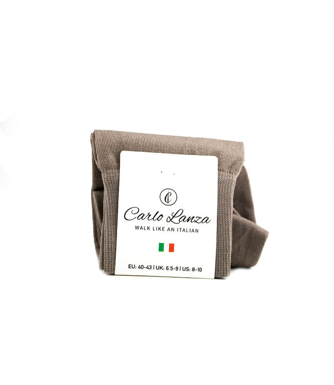 Carlo Lanza Sok Taupe Cotton
