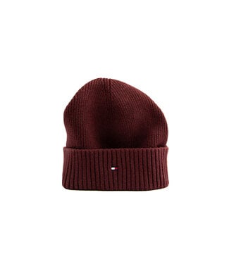 Tommy Hilfiger Tommy Hilfiger Cotton Beanie Red Wine Melange