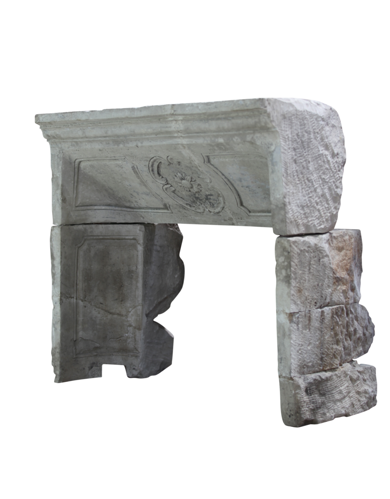 18Th Century Period French Country Limestone Fireplace Interior