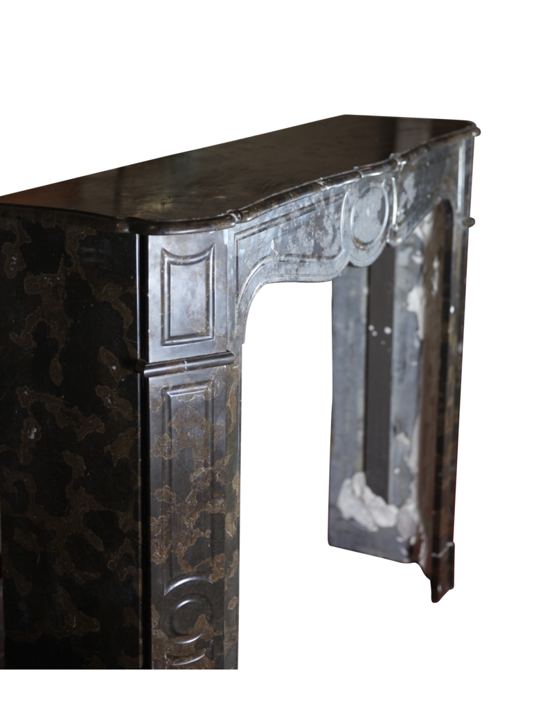 Classic French Campagnard Pompadour Antique Fireplace Surround