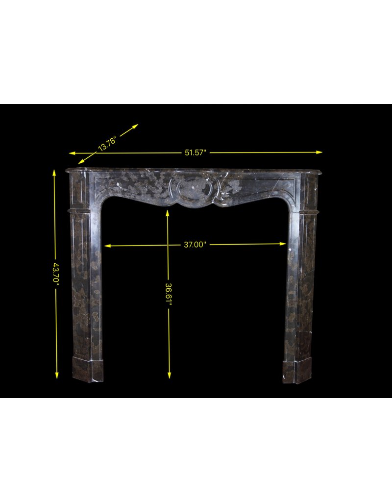 Classic French Campagnard Pompadour Antique Fireplace Surround