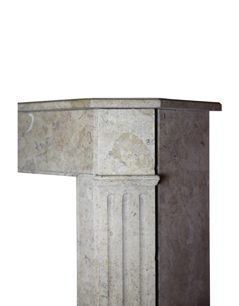 Small Marble Stone Classic Fireplace Mantle