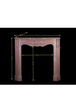 Maison Leon Van den Bogaert Red Buxy French Marble Stone Small Fireplace Surround