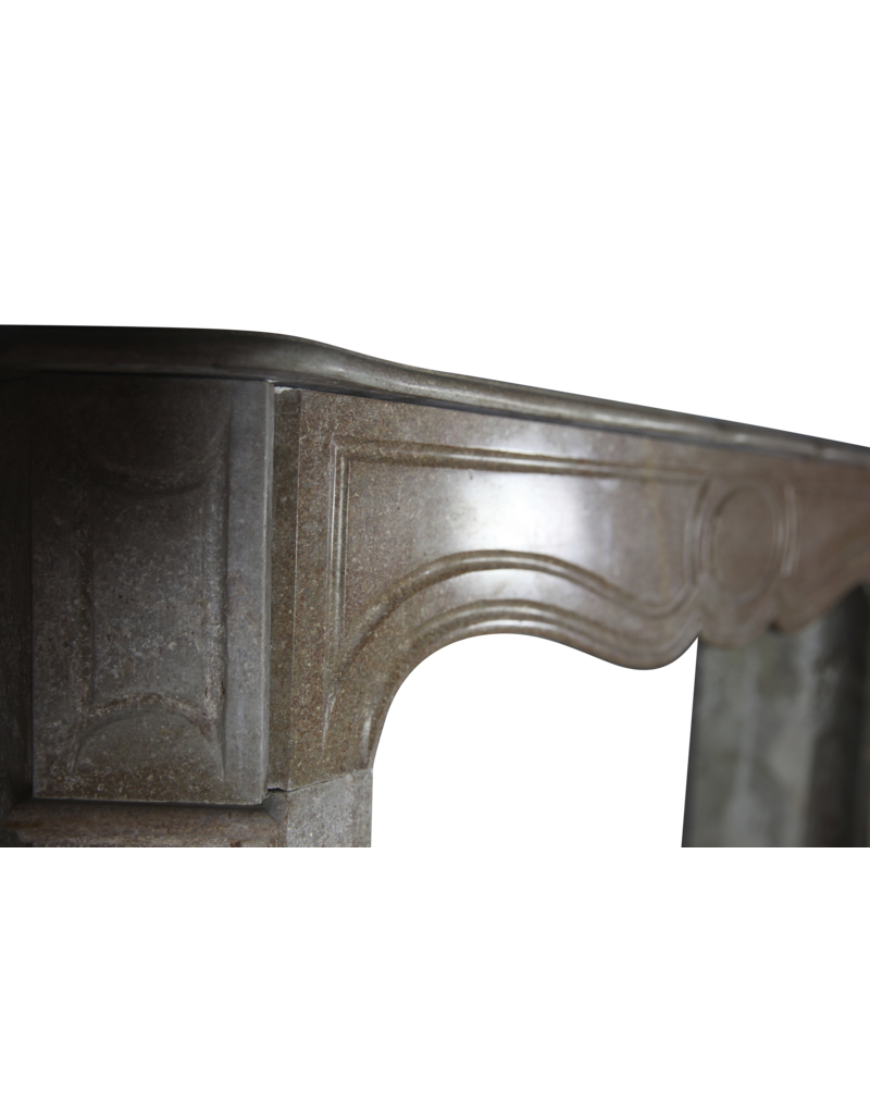 Maison Leon Van den Bogaert Brown Buxy French Marble Small Fireplace Surround