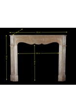 Brown Buxy French Marble Small Fireplace Surround