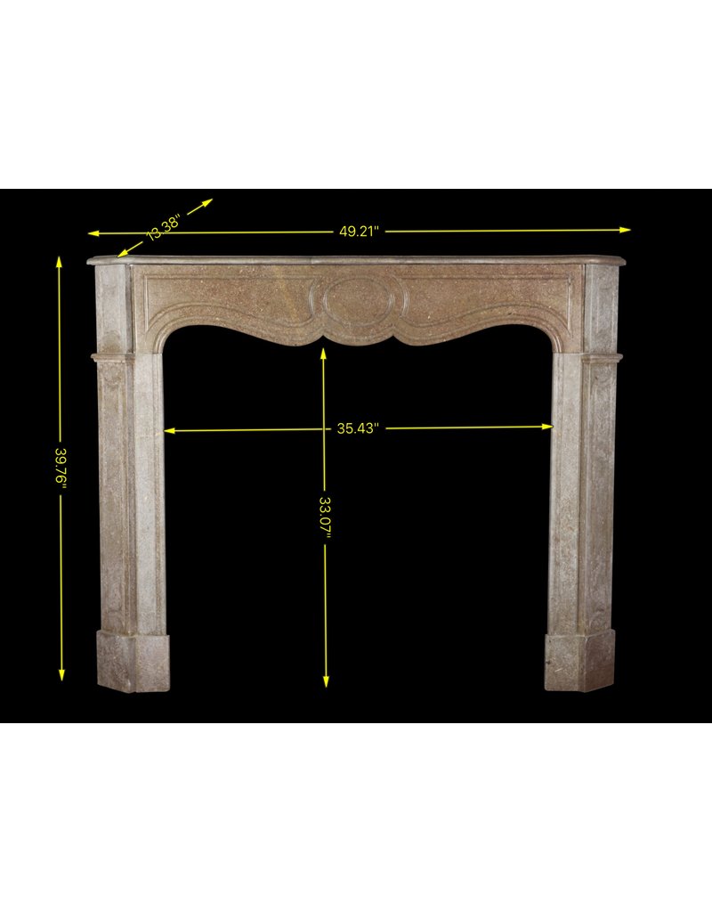 Brown Buxy French Marble Small Fireplace Surround