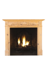 British Classic Pine Wood And Decorative Fireplace