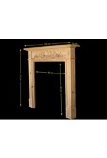 British Classic Pine Wood And Decorative Fireplace