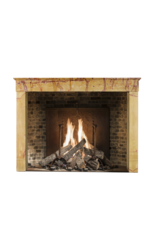 Multi Color French Vintage Fireplace Surround In Limestone