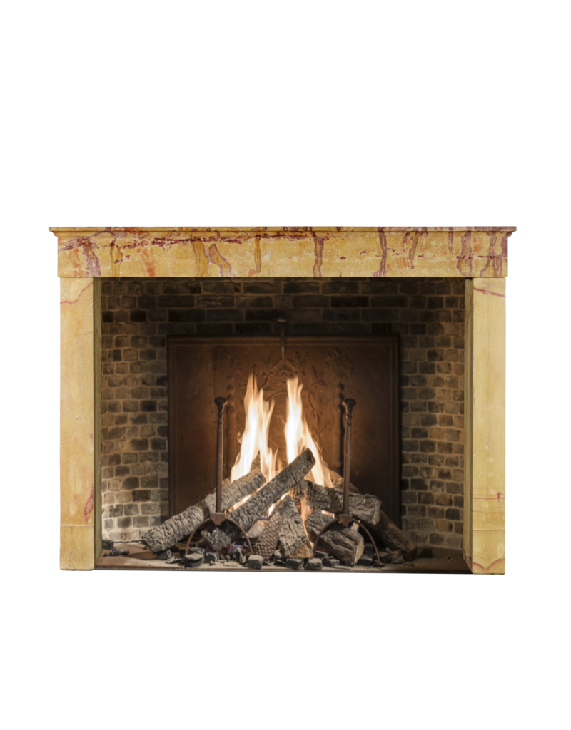 Multi Color French Vintage Fireplace Surround In Limestone