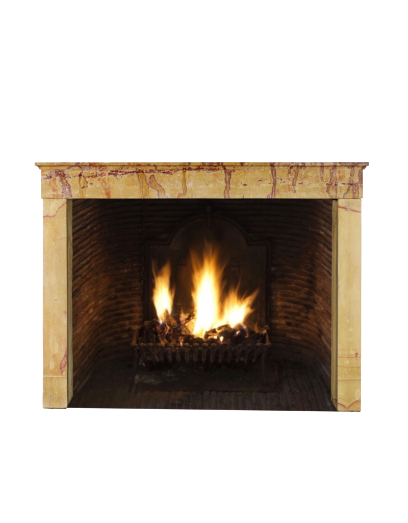 Multi Color French Vintage Fireplace Surround In Limestone