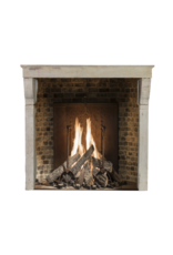 High French Rustic Mantle In Multi Color Limestone