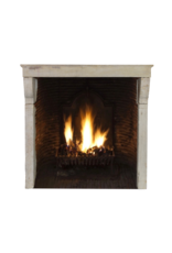 High French Rustic Mantle In Multi Color Limestone