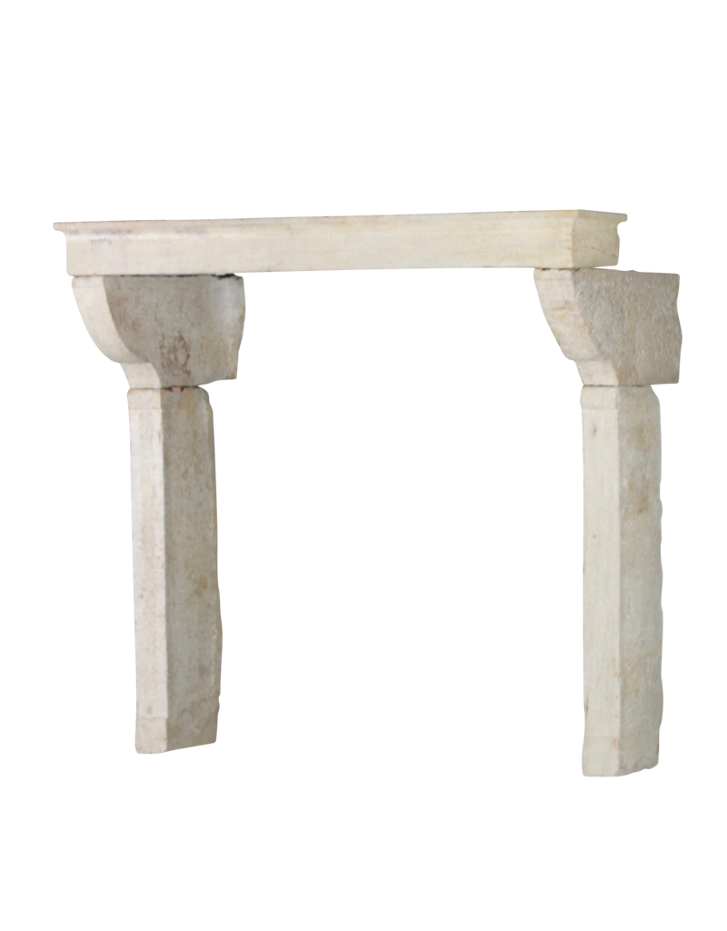 High French Rustic Mantle In Multi Color Limestone