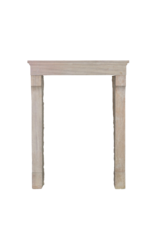 Petite French Timeless Country Limestone Fireplace Surround