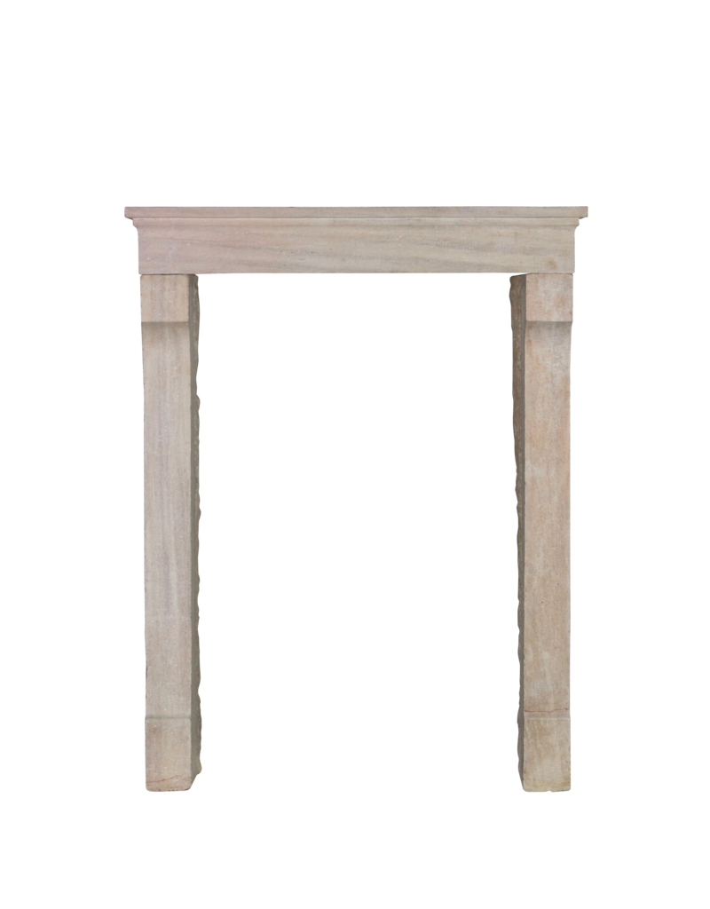 Maison Leon Van den Bogaert Petite French Timeless Country Limestone Fireplace Surround