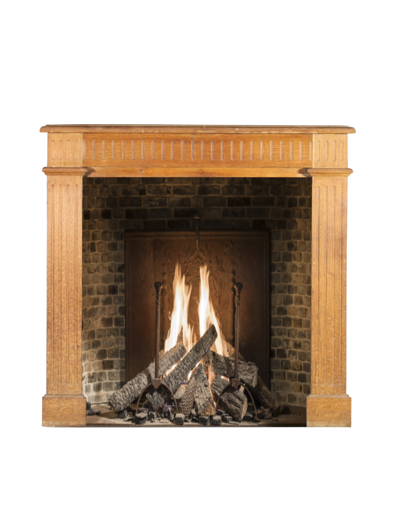 Small Country Wooden Fireplace Mantle