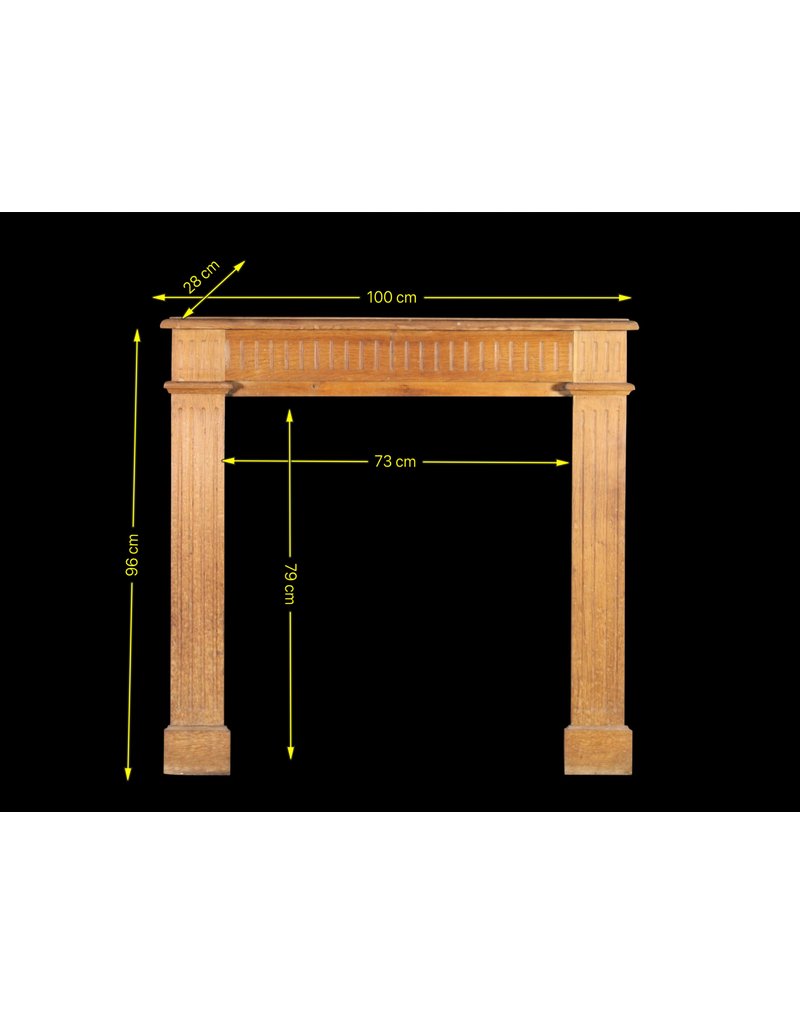 Small Country Wooden Fireplace Mantle