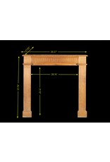 Small Country Wooden Fireplace Mantle