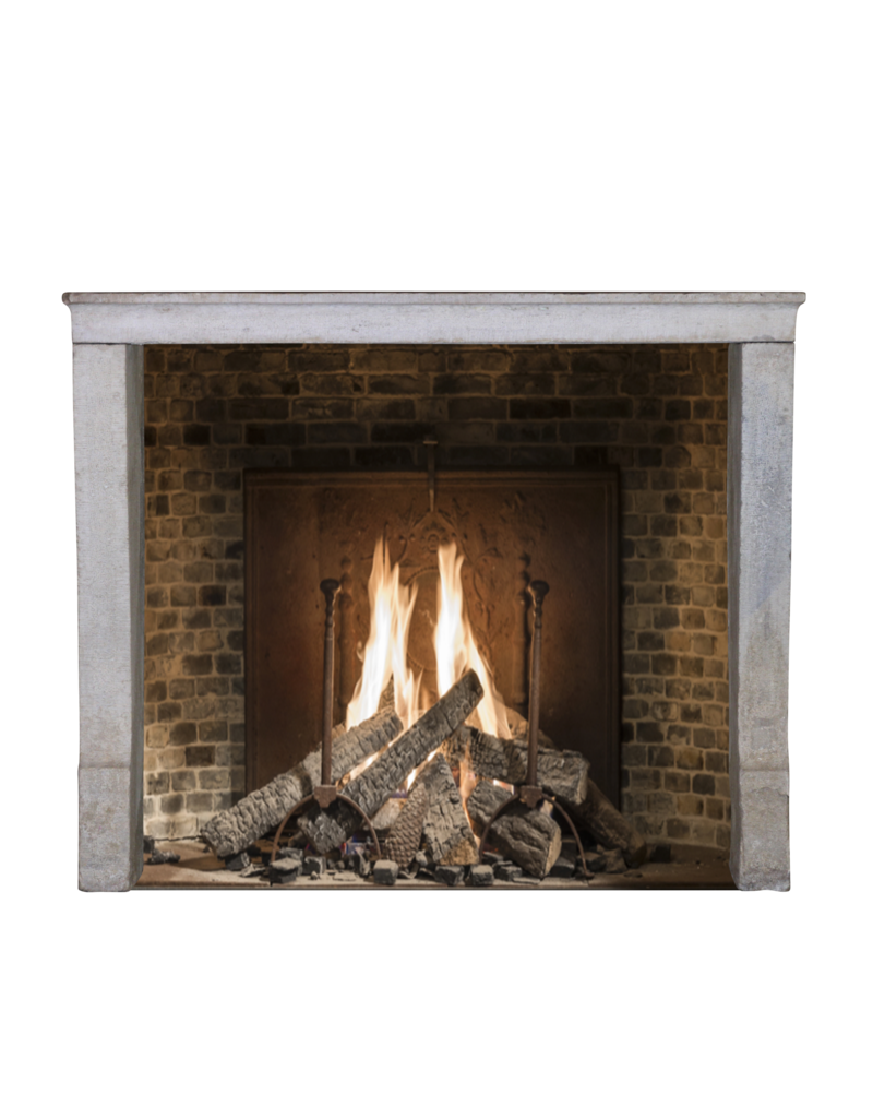 Fine French Country Limestone Antique Fireplace Surround