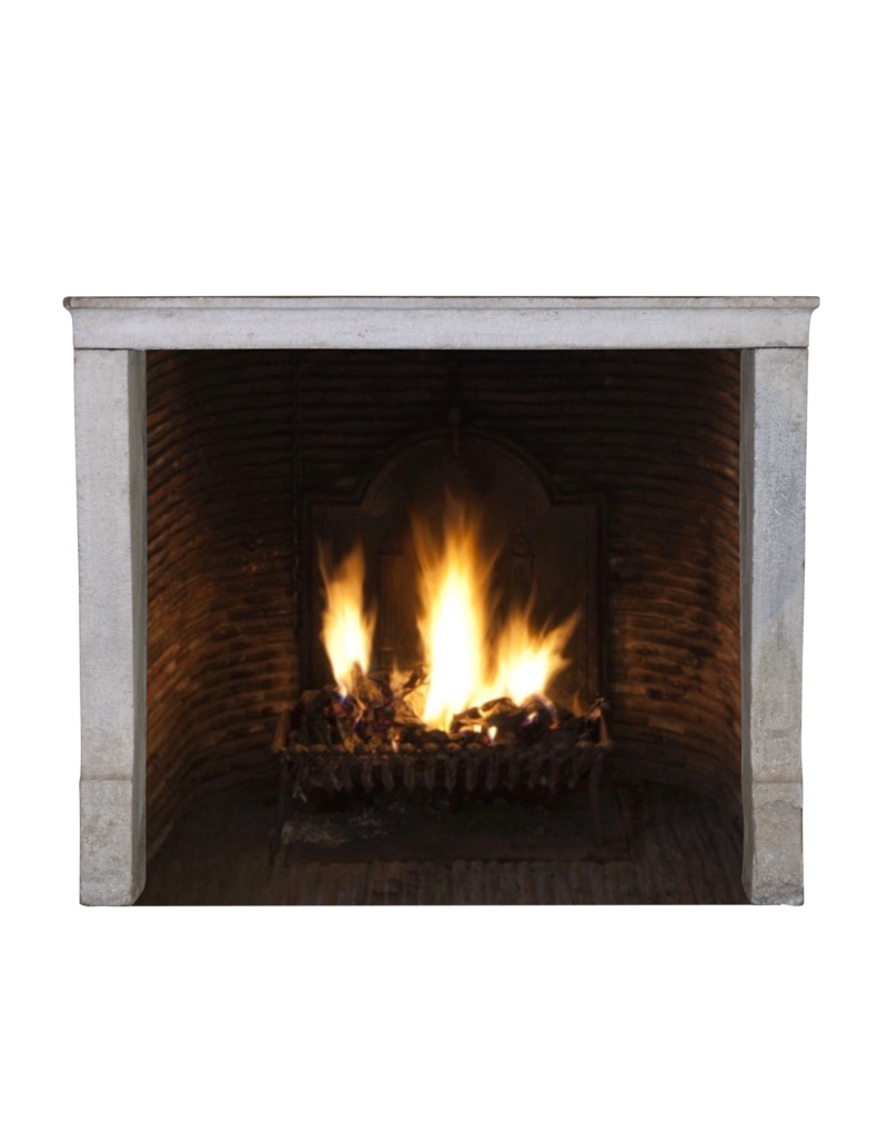 Fine French Country Limestone Antique Fireplace Surround