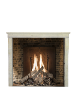 French Honey Color Limestone Rustic Fireplace Mantle