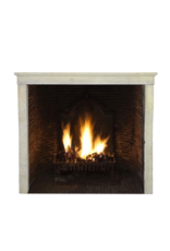 French Honey Color Limestone Rustic Fireplace Mantle