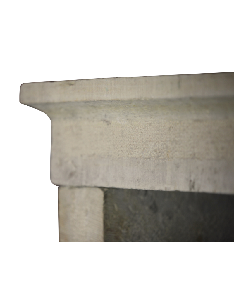 French Honey Color Limestone Rustic Fireplace Mantle