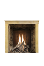 Honey Color French Limestone Antique Fireplace Surround