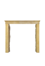 Honey Color French Limestone Antique Fireplace Surround