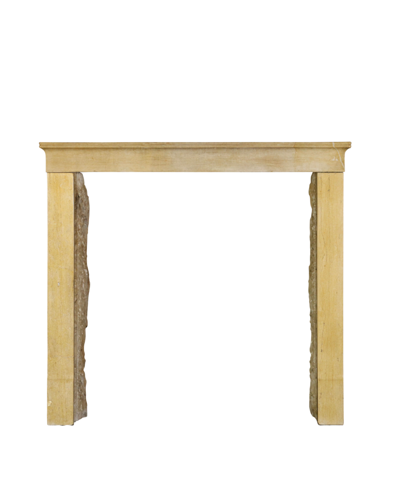 Honey Color French Limestone Antique Fireplace Surround