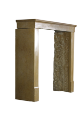 Honey Color French Limestone Antique Fireplace Surround