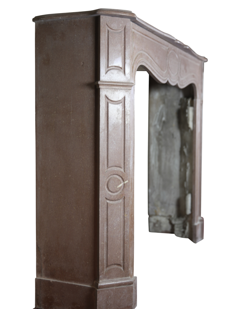 French Pompadour Style Vintage Fireplace Surround