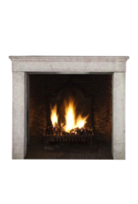 Small Country Limestone Fireplace Surround