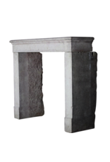 Small Country Limestone Fireplace Surround