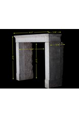 Small Country Limestone Fireplace Surround