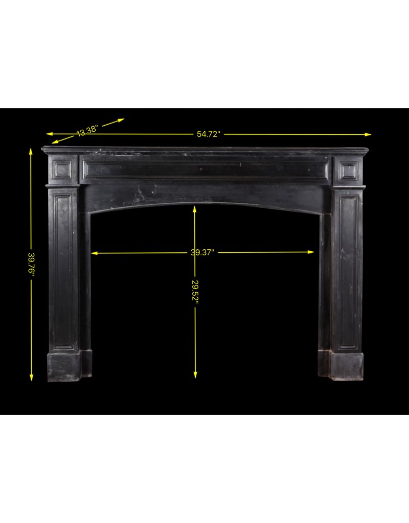 Rustikale Schwarzer Belgischer Marmor Surround